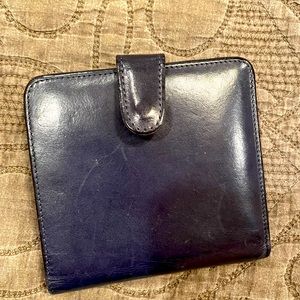 Coach leather navy wallet